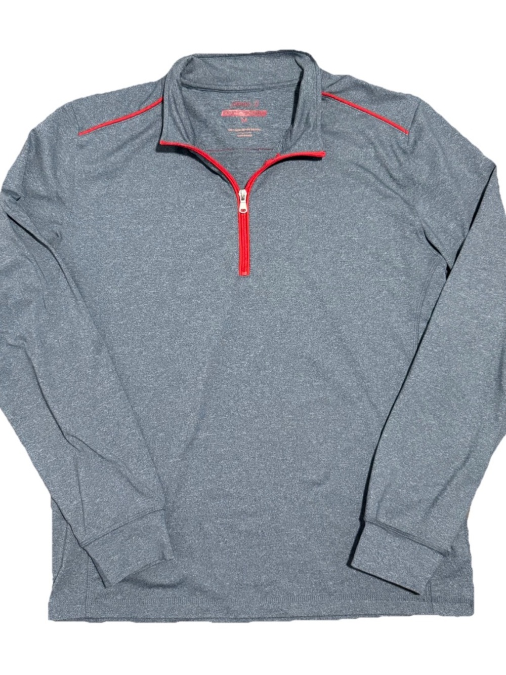 Johnnie O Mens M Lammie Pullover Quarter Zip Golf Gray Lightweight Performance